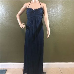 Amsale Silk French Blue Dress